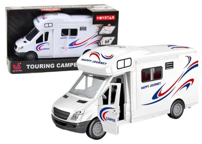 Produktbild von Leantoys Autocamper Weiße Lichter Geräusche öffnen Türen