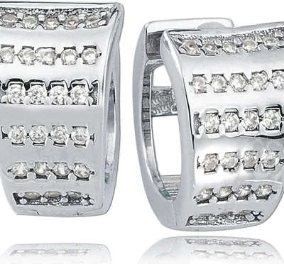 Produktbild von Balia Creolen 0,9cm Silber 925 weiß, silber Damen Schmuck BAO0074SW