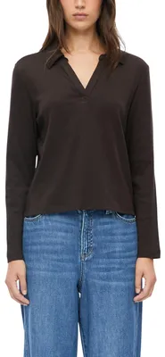 Produktbild von s.Oliver Interlock-Shirt mit Polokragen – Größe 34, 8944_dunkelbraun