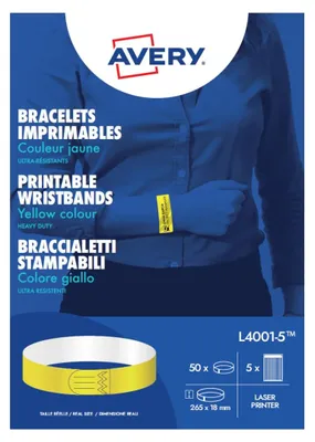 Image de Avery L4001-5 Étiquette of Imprimante Jaune