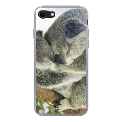 Produktbild von MuchoWow® Handyhülle Schutzhülle Hülle für iPhone 7 Koalas - Knuddeln - Tiere - Jungen - Mädchen Silikon Softcase Handy Hülle - Kartenhalter