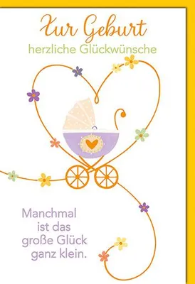 Produktbild von Karte Geburt Kinderwagen A6