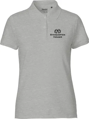 Produktbild von Huuraa Damen Polo Shirt Standartenträger Schützenfest XXL Sport Grey Bio Baumwolle Fairtrade Poloshirt Geschenkidee