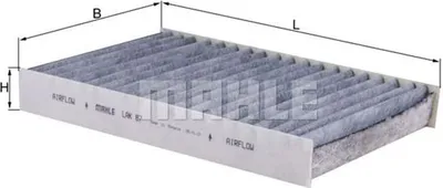 Produktbild von MAHLE Innenraumfilter LAK 87 Pollenfilter für RENAULT CLIO II (BB0/1/2, CB0/1/2) Aktivkohle