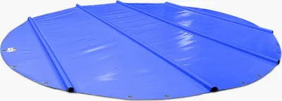 Produktbild von SafeDeluxe® PREMIUM Runde Poolplane Stangenabdeckung ohne Stangen (Durchmesser der Plane = 400cm, Blau RAL5002) Rollabdeckung Poolabdeckung Abdeckung aus LKW Plane