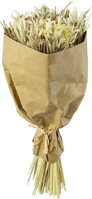 Produktbild von Trockenblumen-Bouquet Mix in Kraftpapier