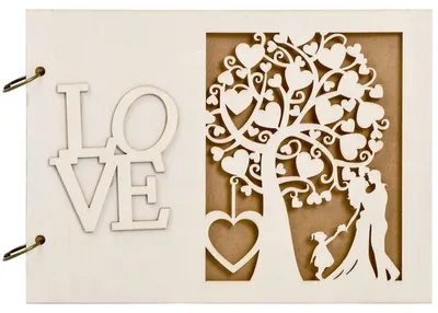 Immagine prodotto di Solidchoice - Libro degli ospiti per matrimoni con copertina in legno intagliata