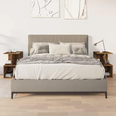 Zdjęcie produktu dla vidaXL Szafki nocne 2 szt. Dąb wędzony 35x35x55 cm Materiał drewnopochodny