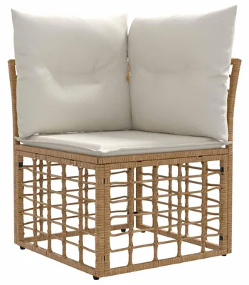 Immagine prodotto di vidaXL Divano angolare modulare da esterno in polyrattan naturale