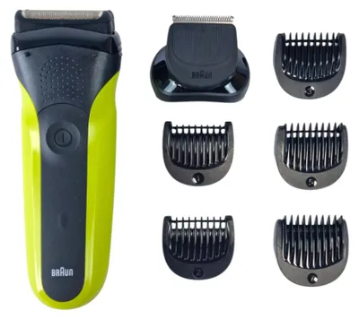 Produktbild von Braun Series 3 81702942, Folienschaber, Schwarz, Grün, Tasten, LED, Ladend, Leistung, Wechselstrom/Batterie
