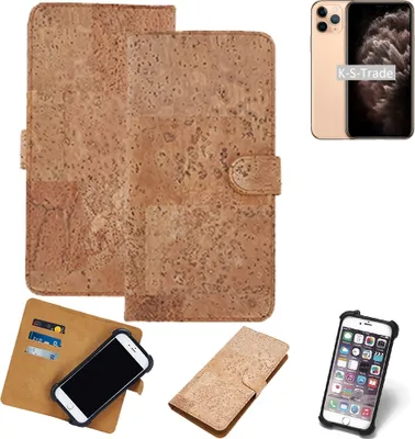 Produktbild von K-S-Trade Hülle kompatibel mit Apple iPhone 11 Pro  Kork Handyhülle Cover  Schutzhülle TPU Case Bumper in Hellbraun, (1x)