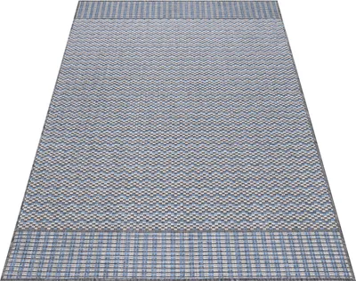 Produktbild von Outdoor Teppich Wetterfest 120x170 Rechteck Grau für Camping Garten oder innen Vintage Design aus Polypropylen