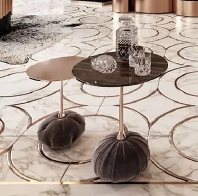 Obrázok produktu pre Casa Padrino luxusná súprava postranných stolíkov čierna / medená