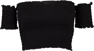 Produktbild von Urban Classics Ladies - Crop Shoulder Smoke Top schwarz - L