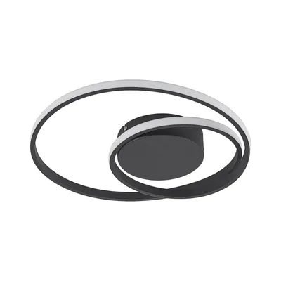 Produktbild von Lindby LED-Deckenleuchte Emisua, schwarz, CCT, dimmbar