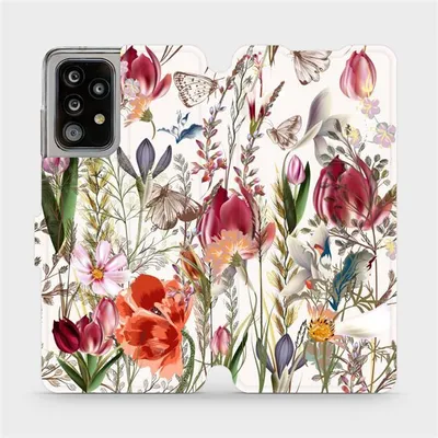 Zdjęcie produktu dla Etui na telefon z klapką do Galaxy A52, Mobiwear Book, bukiet kwiatów
