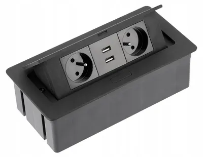 Produktbild von GTV Einbau-Steckdose 2xUSB schwarz