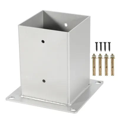 Immagine prodotto di Manicotto avvitabile a terra supporto recinzione argento 100x100mm