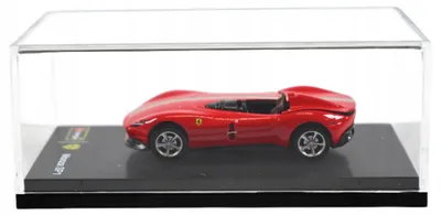 Produktbild von Bburago Ferrari Monza SP1 1:64 Rot Modellauto in Vitrine Sammlerstück Premium Auto
