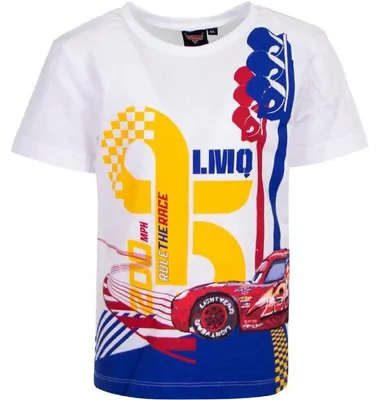 Immagine prodotto di T-shirt Cars per bambini Maniche corte e morbido cotone Bianco 3 anni