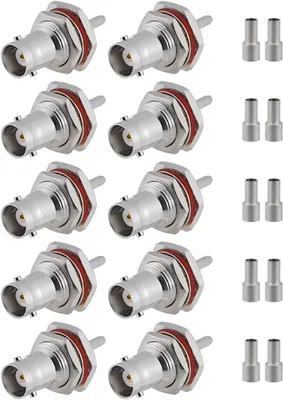 Image de Connecteur coaxial BNC, femelle, 50 ohms, lot de 10, pour câbles RG316 et RG174