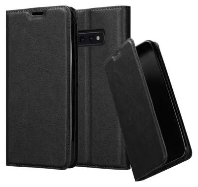 Obrázek produktu pro Cadorabo Case for Samsung Galaxy S10e Protective Case in Black Pouzdro na mobilní telefon s magnetickým zavíráním