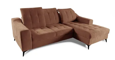 Produktbild von Ecksofa Solaria rechts – mit Schlaffunktion, verstellbaren Kopfstützen und Sitztiefe