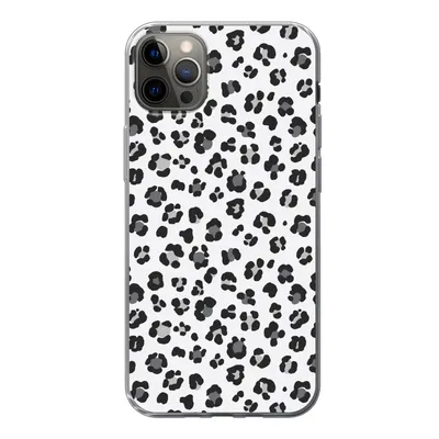 Produktbild von MuchoWow® Handyhülle Schutzhülle Hülle für iPhone 13 Pro Max Panther Druck - Grau - Abstrakt Silikon Softcase Handy Hülle - Mobiltelefon