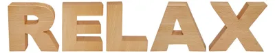 Produktbild von Handgefertigter „RELAX“-Schriftzug Buche Echtholz Holzbuchstaben Dekoration  40.11-003