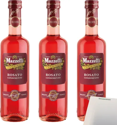 Produktbild von Mazzetti Balsamico Rosato 3er Pack (3x500l Flasche) + usy Block