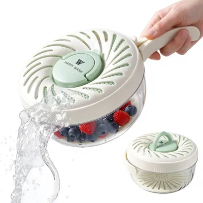 Multifunktions-Waschschüssel mit Sieb, 1000 ml, grün