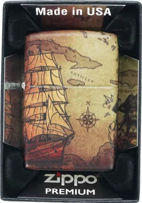 Produktbild von Zippo Feuerzeug Pirate Ship 540° Color Image matt Sturmfeuerzeug Benzin