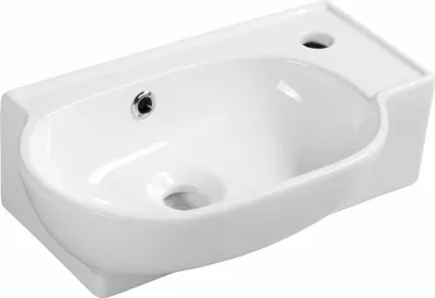 Produktbild von Keramik Waschbecken Hängewaschbecken klein für Gäste WC weiß 45 x 28 cm 3045