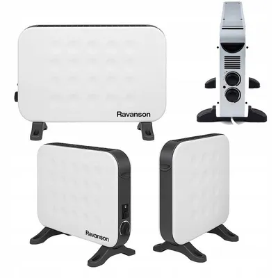 Produktbild von Ravanson CH-9000WT, Drinnen, Flur, Weiß, Kunststoff, Stahl, Drehregler, 2000 W
