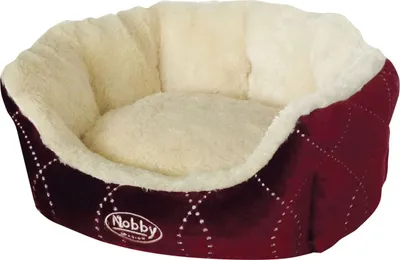 Produktbild von Nobby 60586, Nest-Haustierbett, Drinnen, Hund, Beige, Rot, Oval, Einfarbig