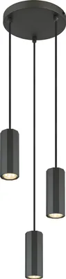 Produktbild von Globo Lighting Hängeleuchte Metall grau matt, 3x GU10