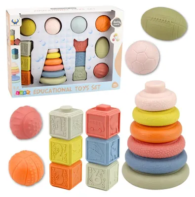 Produktbild von Set mit weichen sensorischen Spielzeugbällen