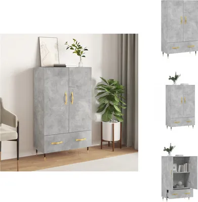 Produktbild von vidaXL Highboard Betongrau 69,5x31x115 cm Holzwerkstoff -  Sideboards