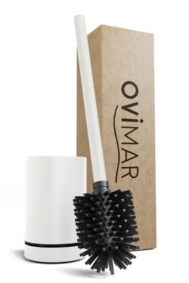 Image de Brosse WC en silicone avec support anti-gouttes