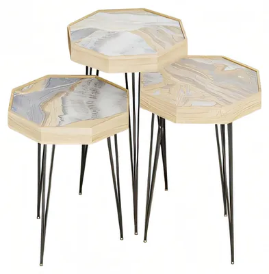 Immagine prodotto di Elegante tavolino in legno grigio in stile moderno