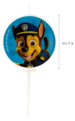 Produktbild von Paw Patrol Geburtstagskerze für Kindertorten - 3 cm, Bunt