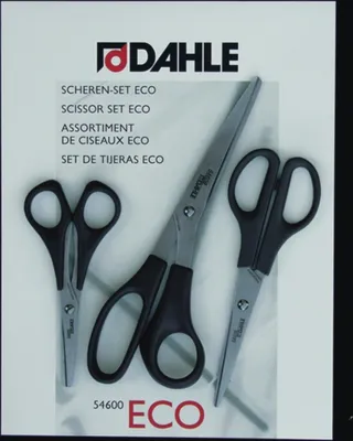Produktbild von Scheren-Set 13/16/21cm schwarz Packung mit 5 Stück