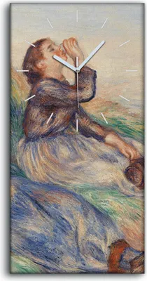 Produktbild von Wandbild Leinwand Bilder Wanduhr 30x60 Malerei Frauen Mädchen Wiesen Kunst - weiße Hände