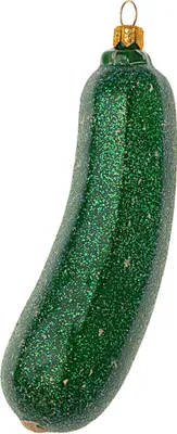 Produktbild von Christbaumschmuck Glas Zucchini 12cm grün