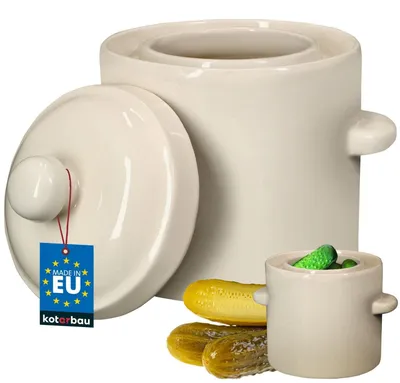 Obrázek produktu pro Omgoods - Nádoba na fermentaci kysaného zelí - 1,8 litru, keramika