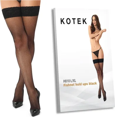 Obrázok produktu pre KOTEK podväzkové pančuchy H010 čierne L/XL
