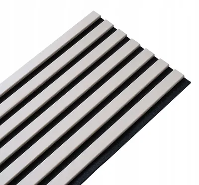Produktbild von MDF-Lamellen 30x30 cm - Wandlamellen - Filzlamellen - Wanddekoration - GRAU