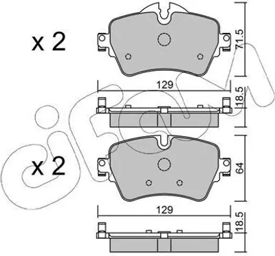 Produktbild von CIFAM 822-1013-0 Bremsbeläge Satz Vorne Bremsklötze für BMW 2 Active Tourer (F45) 2 Gran Tourer (F46) für MINI Schrägheck (F56)