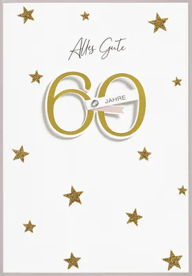 Produktbild von 60 Geburtstag  Glückwunschkarte im Format 115x17cm mit Umschlag