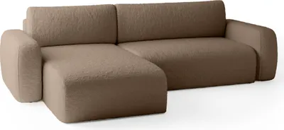 Produktbild von FEDVE Ecksofa Eckcouch mit Schlaffunktion Varde Universal Bettkästen Couch Sofagarnitur Brown (Anthologie 04)
